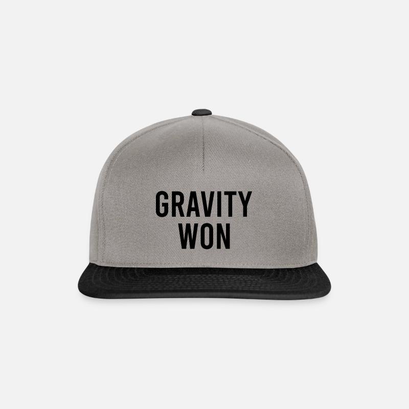 Gravity Won Broken Arm Leg Bone Get Well Recovery - Snapback Cap - graphite/black