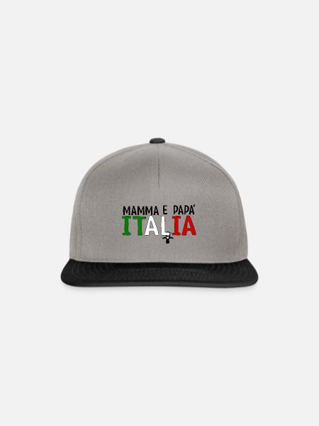 Mamma e papa Italia - Snapback Cap - Graphit/Schwarz