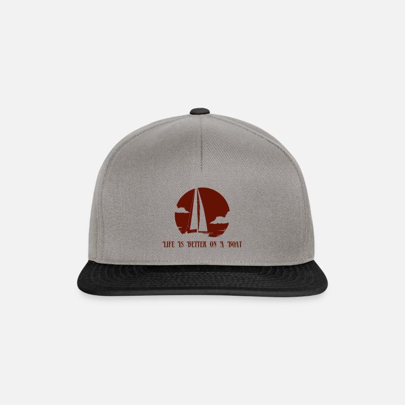 Segeln - Snapback Cap - Graphit/Schwarz