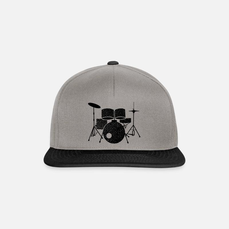 Schlagzeuger Schlagzeug Kinder Drums - Snapback Cap - Graphit/Schwarz
