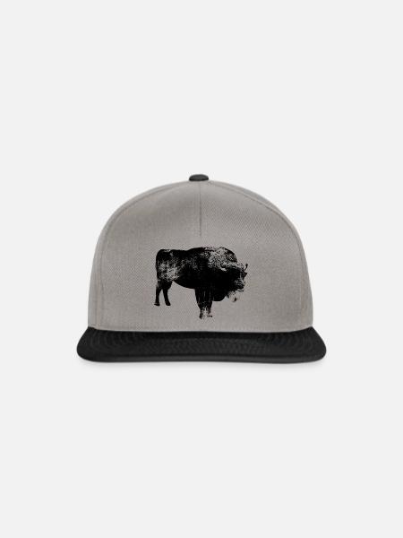 Rind Kuh - Snapback Cap - Graphit/Schwarz