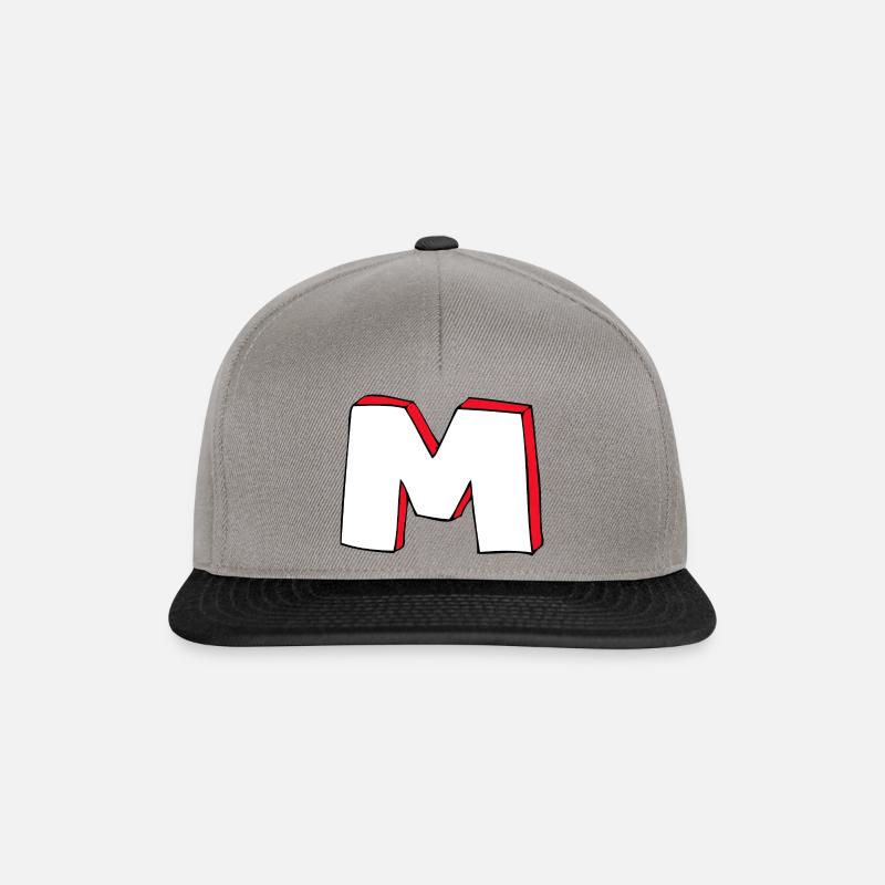M - Casquette snapback - gris graphite/noir
