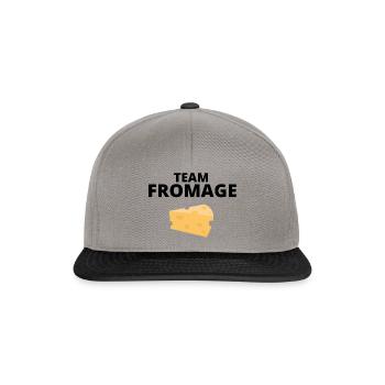 Team fromage - Casquette snapback - gris graphite/noir - Devant