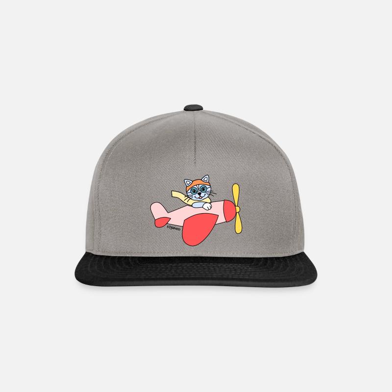 Flieger - Snapback Cap - Graphit/Schwarz