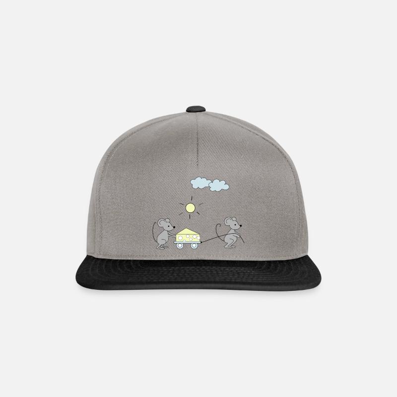 Deux souris - Casquette snapback - gris graphite/noir