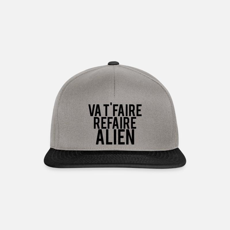 VA T'FAIRE REFAIRE ALIEN - Casquette snapback - gris graphite/noir