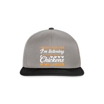 Gardening Gardener Chicken Farmer Chicken Feeder - Snapback Cap - graphite/black - Front