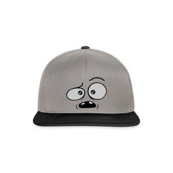 Visage comique confus sceptique - Casquette snapback - gris graphite/noir - Devant