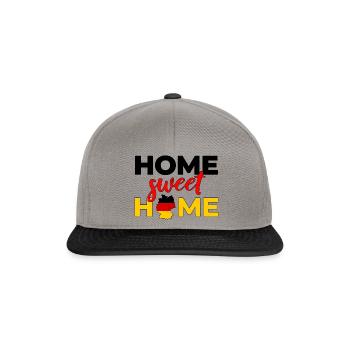 Deutschland Home Heimat Deutscher Germany - Snapback Cap - Graphit/Schwarz - Vorne