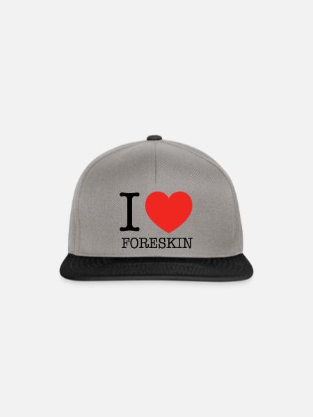 Ich liebe Vorhaut - Snapback Cap - Graphit/Schwarz