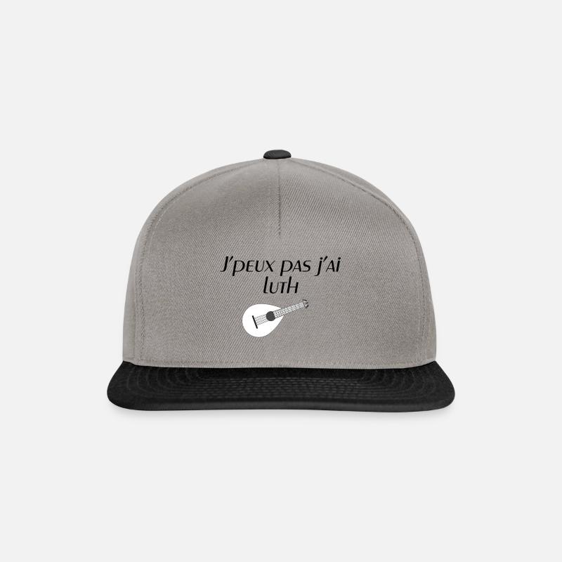 J Peuxpas luth - Casquette snapback - gris graphite/noir