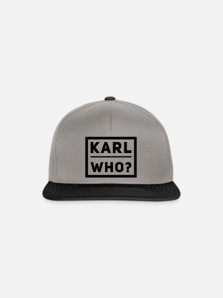 Karl who? - Snapback Cap - Graphit/Schwarz