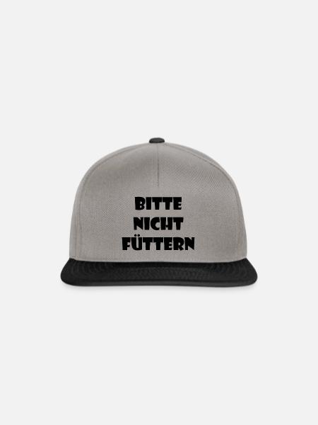 Nicht Füttern - Snapback Cap - Graphit/Schwarz
