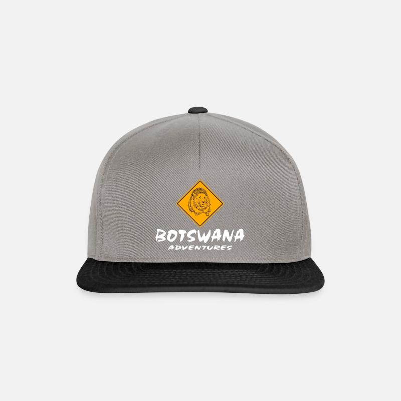 Botswana - Löwe - Snapback Cap - Graphit/Schwarz