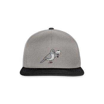 The YOLO Pigeon - Snapback Cap - graphite/black - Front