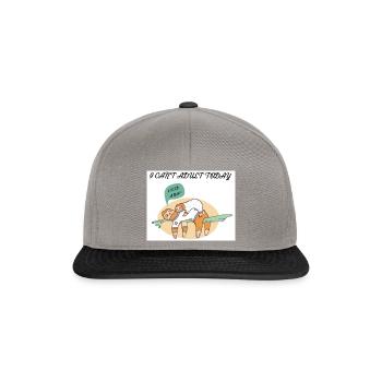 Chillaxing Sloth - Snapback Cap - Graphit/Schwarz - Vorne