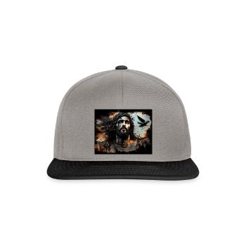 Jesus Christ - Snapback Cap - graphite/black - Front