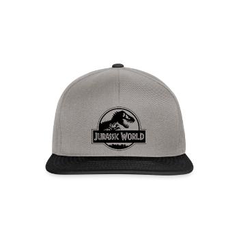 Jurassic World Klassisches Logo In Schwarz - Snapback Cap - Graphit/Schwarz - Vorne