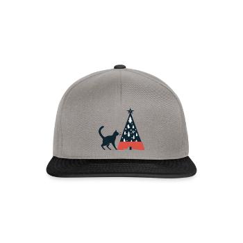 Chat de Noël - Casquette snapback - gris graphite/noir - Devant