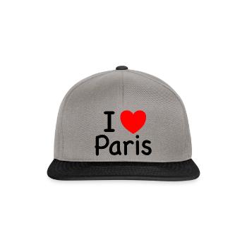 I love Paris - Snapback Cap - graphite/black - Front