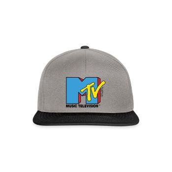 MTV Music Television Ikonisches Logo - Snapback Cap - Graphit/Schwarz - Vorne