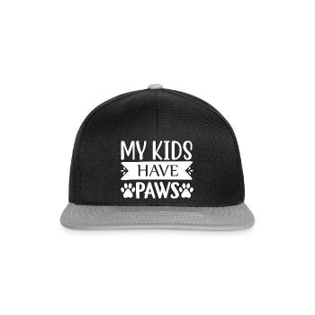 MyKids have Paws - Snapback Cap - Schwarz/Grau - Vorne