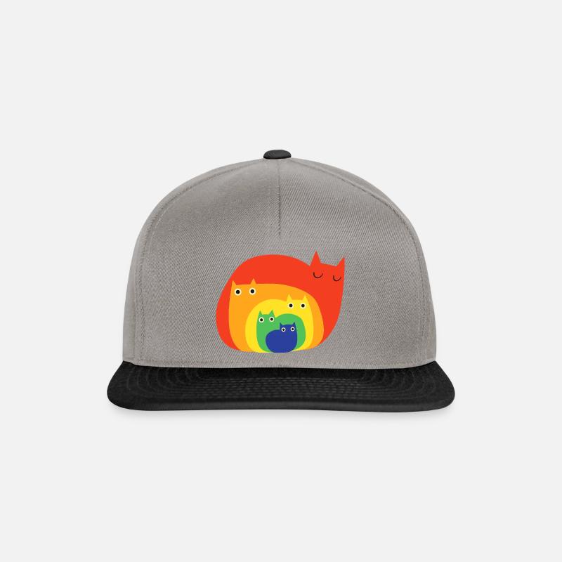 Rainbow Cats Cute - Snapback Cap - Graphit/Schwarz