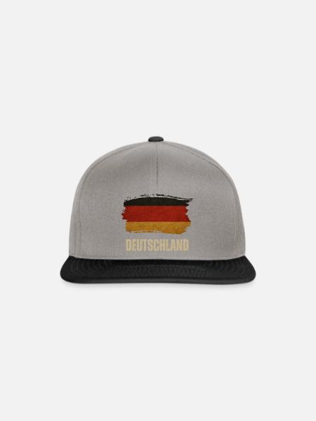 Grunge-Flagge von Deutschland, stolzer deutscher - Snapback Cap - Graphit/Schwarz