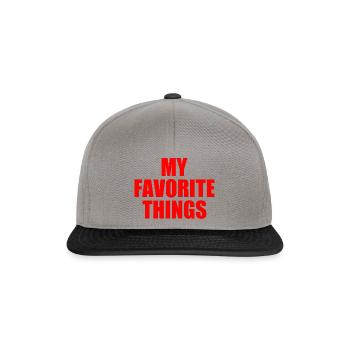 my favorite things - Snapback Cap - Graphit/Schwarz - Vorne