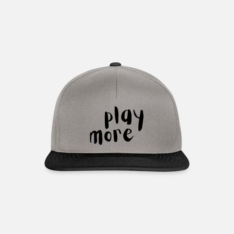 play more - Snapback Cap - Graphit/Schwarz