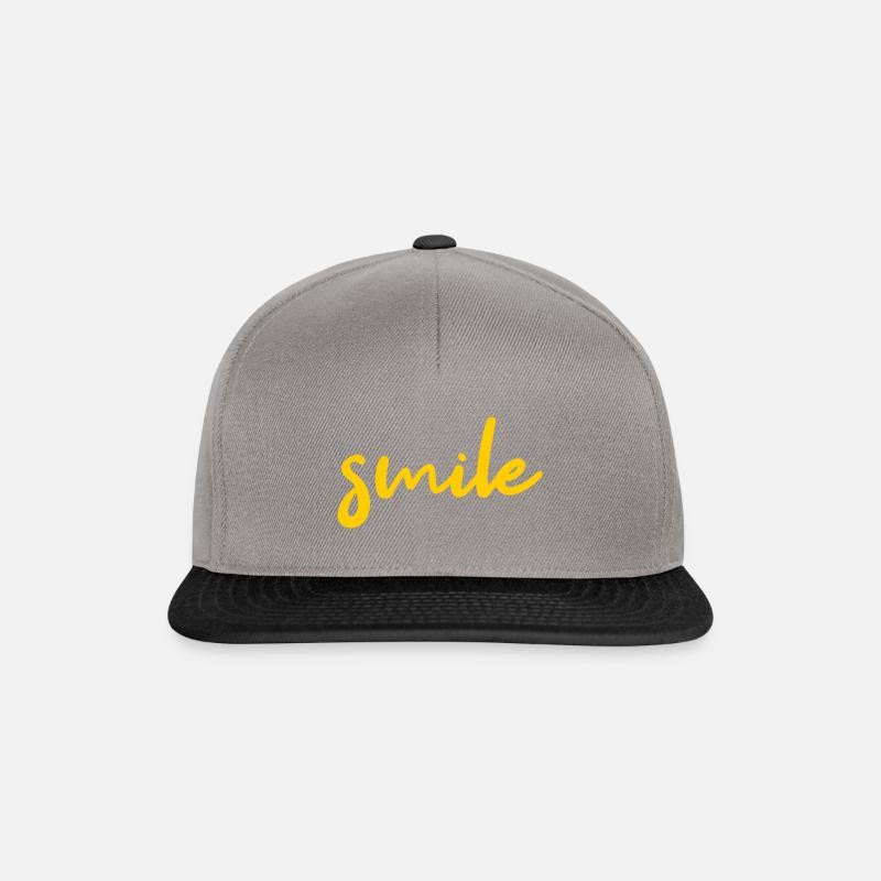 smile - Snapback Cap - Graphit/Schwarz