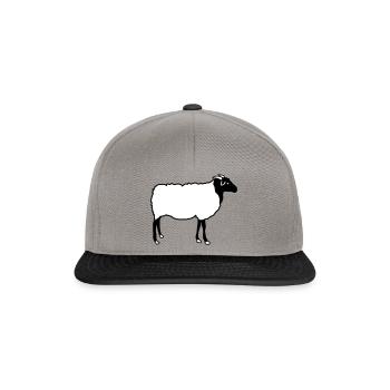 Chèvre Heidschnucke agneau berger agneaux - Casquette snapback - gris graphite/noir - Devant
