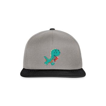 Pizza Dino - Casquette snapback - gris graphite/noir - Devant