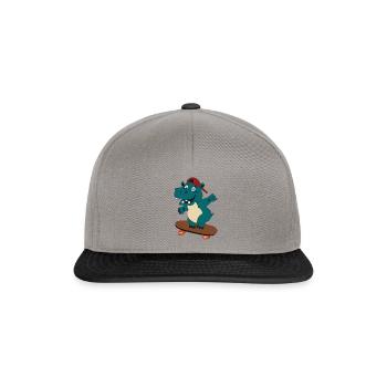 Patinage enfants Hippo - Casquette snapback - gris graphite/noir - Devant