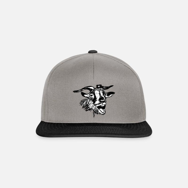 Lachender Geißbock - Snapback Cap - Graphit/Schwarz