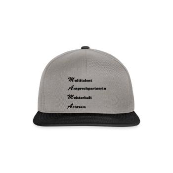 MAMA - Snapback Cap - Graphit/Schwarz - Vorne