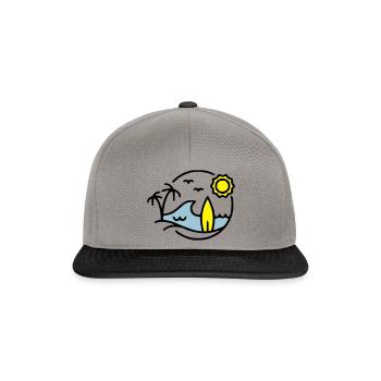 Summer beach - Snapback Cap - Graphit/Schwarz - Vorne