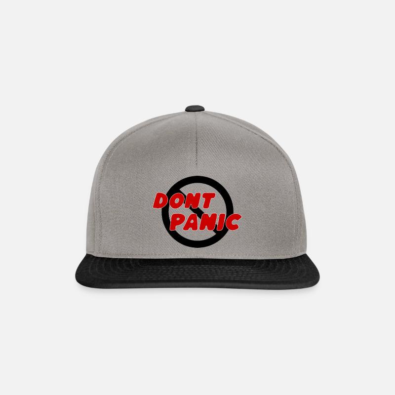 dont panic - Snapback Cap - Graphit/Schwarz