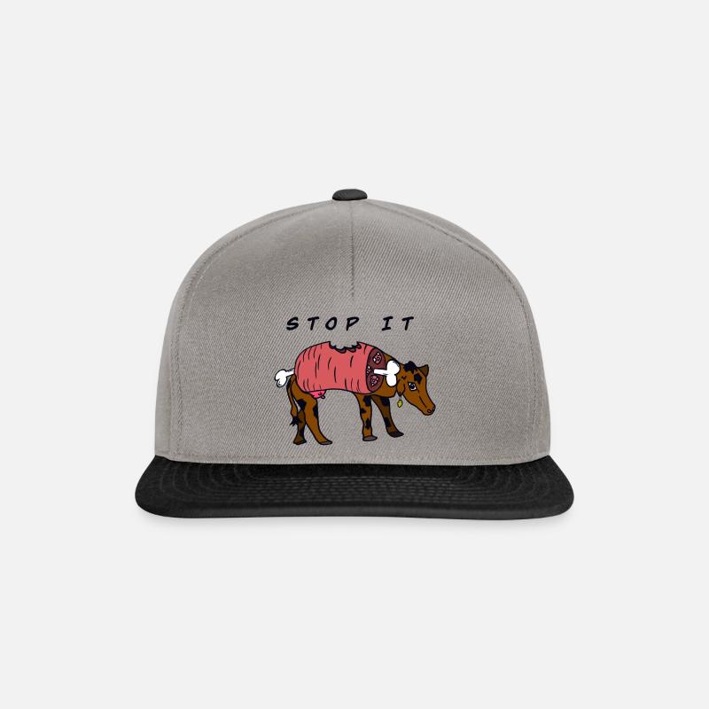 Stop IT COW - Snapback Cap - Graphit/Schwarz