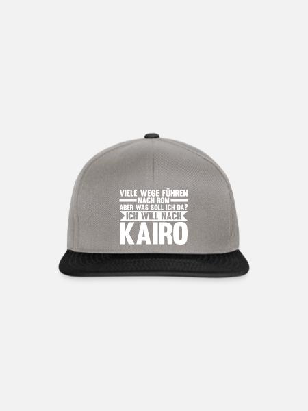 Ich will nach Kairo - Snapback Cap - Graphit/Schwarz