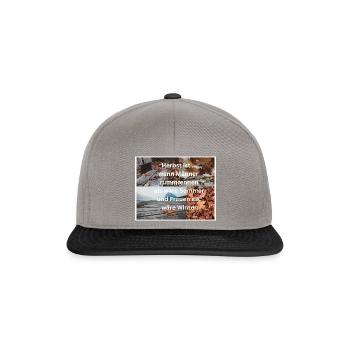 Männer und Frauen im Herbst - Snapback Cap - Graphit/Schwarz - Vorne