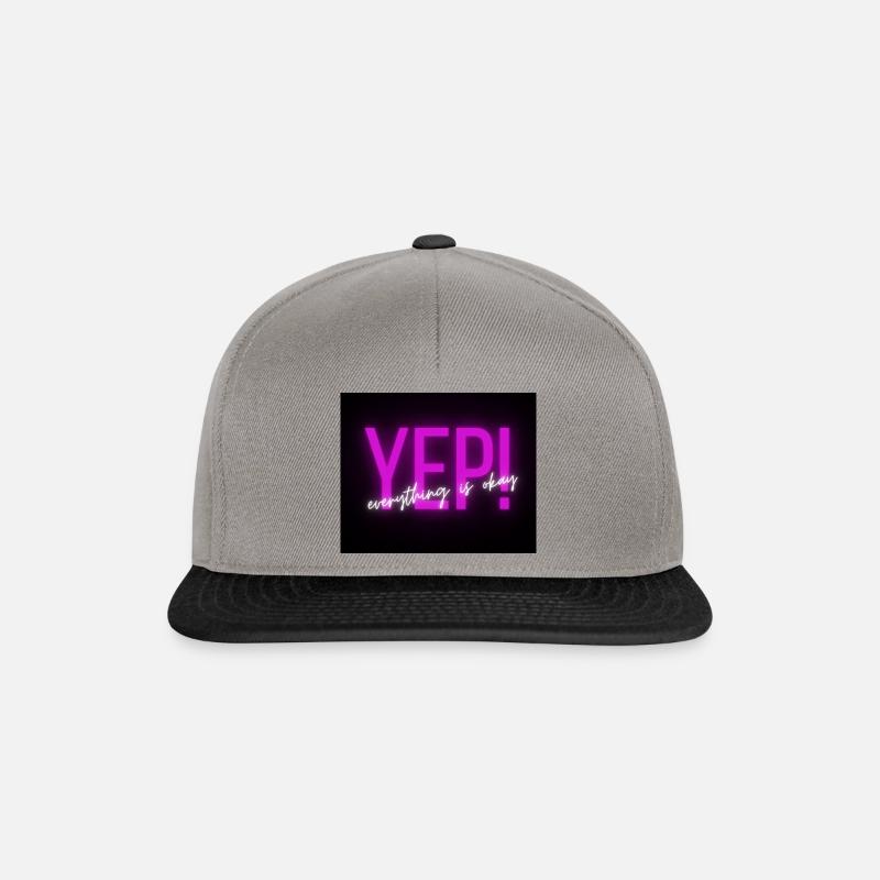 Yep! Everything is okay. - Snapback Cap - Graphit/Schwarz