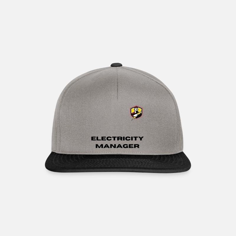 Elektriker - The Electricity Manager - Snapback Cap - Graphit/Schwarz