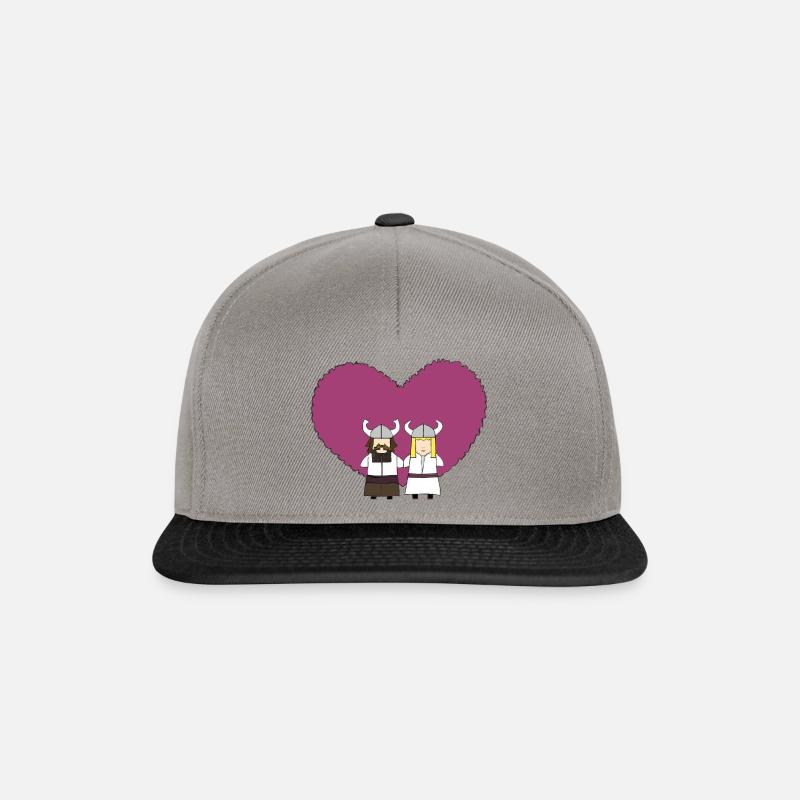 Vikings in love - Snapback Cap - Graphit/Schwarz