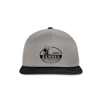 Zambia - Elephant - Snapback Cap - graphite/black - Front
