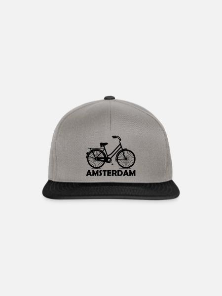 Amsterdamer Fahrräder - Snapback Cap - Graphit/Schwarz