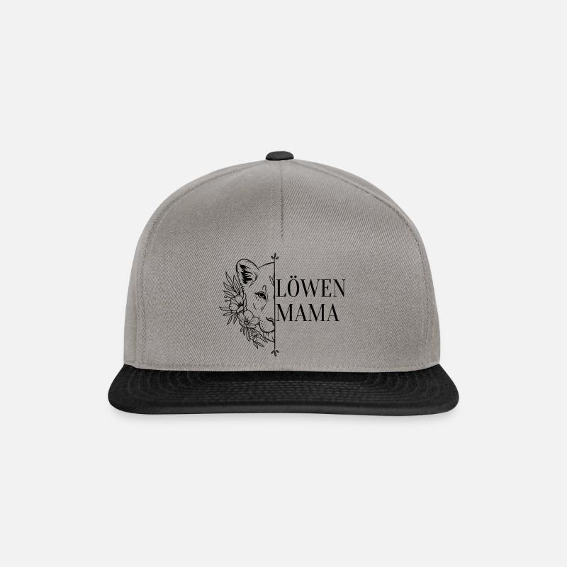 Löwenmama Mama Mutter Motiv Muttertag Geburtstag - Snapback Cap - Graphit/Schwarz