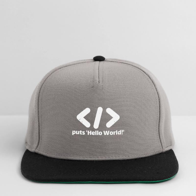 hello world programming ruby Snapback Cap