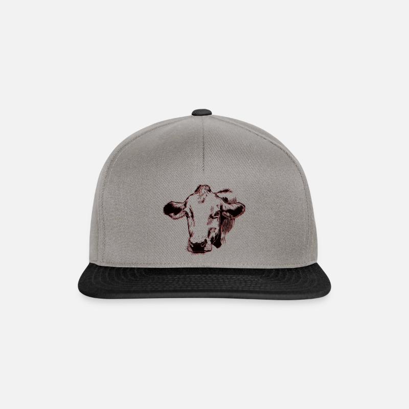 Vache - Casquette snapback - gris graphite/noir