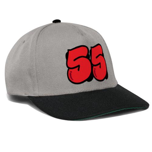 Punainen graffiti-tyylinen 55 - Snapback Cap